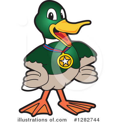 Royalty-Free (RF) Mallard Duck Clipart Illustration by Mascot Junction - Stock Sample #1282744