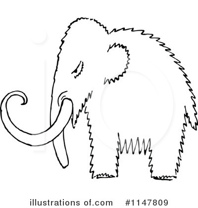 Royalty-Free (RF) Mammoth Clipart Illustration by Prawny Vintage - Stock Sample #1147809