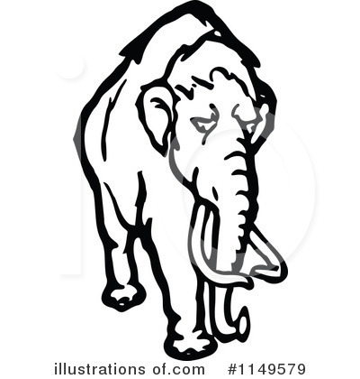 Royalty-Free (RF) Mammoth Clipart Illustration by Prawny Vintage - Stock Sample #1149579