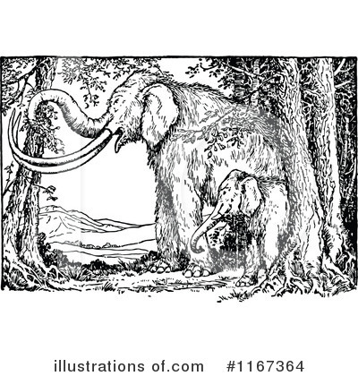 Royalty-Free (RF) Mammoth Clipart Illustration by Prawny Vintage - Stock Sample #1167364