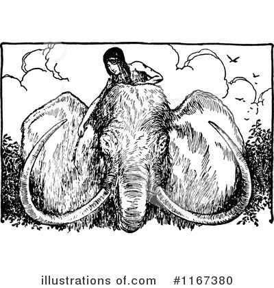 Royalty-Free (RF) Mammoth Clipart Illustration by Prawny Vintage - Stock Sample #1167380