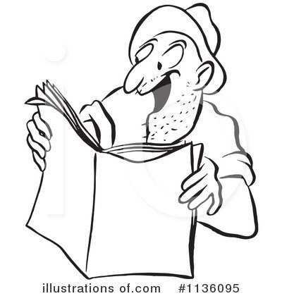 Reading Clipart #1136095 by Picsburg
