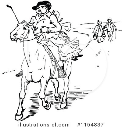Horseback Clipart #1154837 by Prawny Vintage