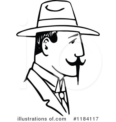 Royalty-Free (RF) Man Clipart Illustration by Prawny Vintage - Stock Sample #1184117