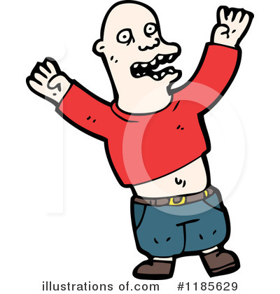 Bald Man Clipart #1185629 by lineartestpilot