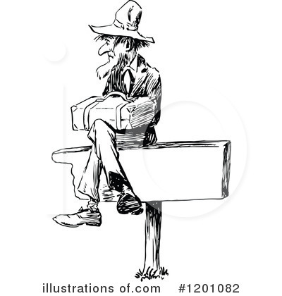 Royalty-Free (RF) Man Clipart Illustration by Prawny Vintage - Stock Sample #1201082