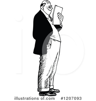 Royalty-Free (RF) Man Clipart Illustration by Prawny Vintage - Stock Sample #1207093