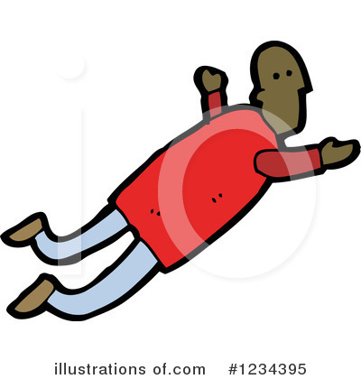 Flying Man Clipart #1234395 by lineartestpilot