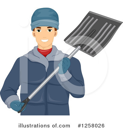 Shoveling Snow Clipart #1258026 by BNP Design Studio