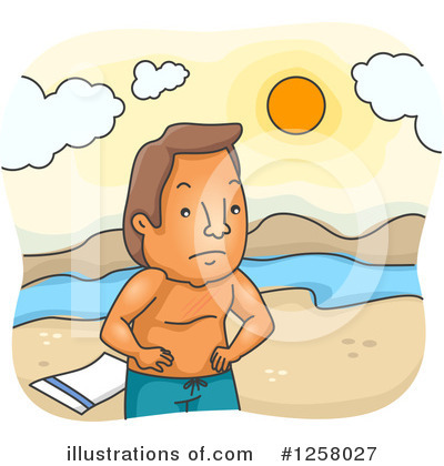 Sunbathing Clipart #1258027 by BNP Design Studio