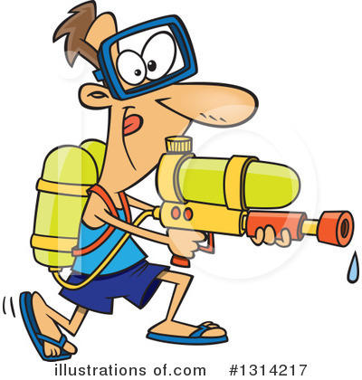 Water Guns Clipart #1314217 by toonaday