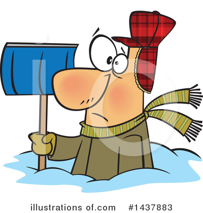 Shoveling Snow Clipart #1437883 by toonaday