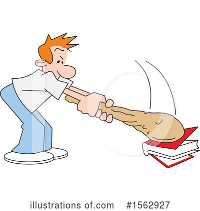 Reading Clipart #1562927 by Johnny Sajem