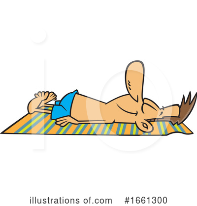 Sun Bathing Clipart #1661300 by toonaday