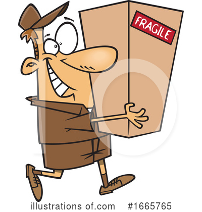 Delivery Man Clipart #1665765 by toonaday