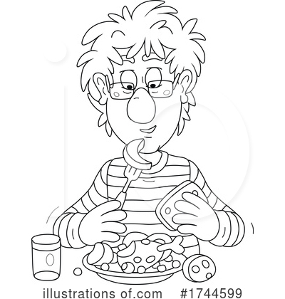 Man Eating Clipart #1744599 by Alex Bannykh