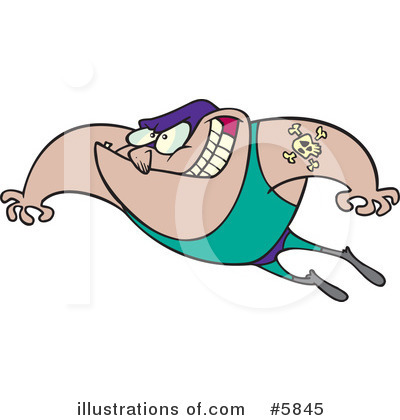 Wrestling Clipart #5845 by toonaday