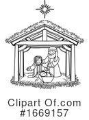 Manger Clipart #1669157 by AtStockIllustration