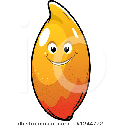 Royalty-Free (RF) Mango Clipart Illustration by Vector Tradition SM - Stock Sample #1244772