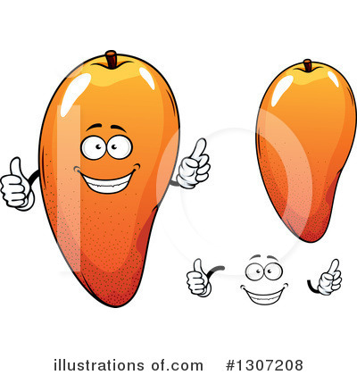 Royalty-Free (RF) Mango Clipart Illustration by Vector Tradition SM - Stock Sample #1307208