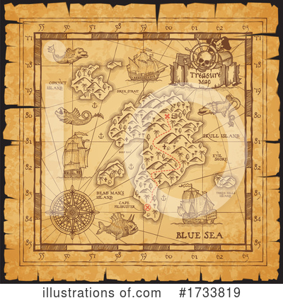 Treasure Map Clipart #1733819 by Vector Tradition SM