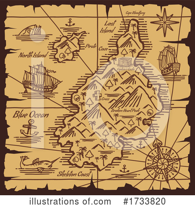 Treasure Map Clipart #1733820 by Vector Tradition SM