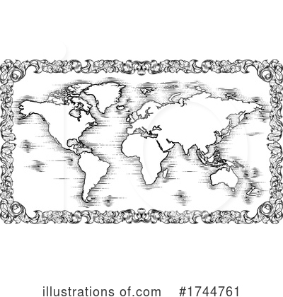 Royalty-Free (RF) Map Clipart Illustration by AtStockIllustration - Stock Sample #1744761