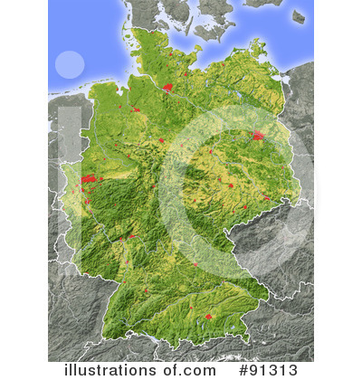 Royalty-Free (RF) Map Clipart Illustration by Michael Schmeling - Stock Sample #91313
