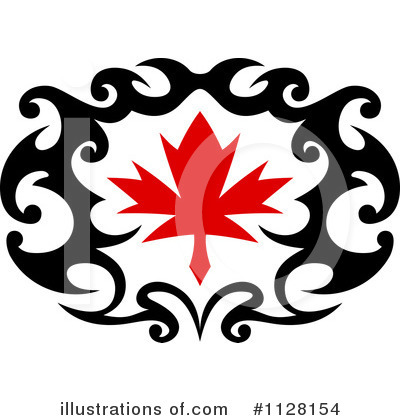 Royalty-Free (RF) Maple Leaf Clipart Illustration by Vector Tradition SM - Stock Sample #1128154