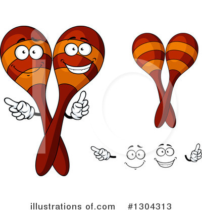 Royalty-Free (RF) Maracas Clipart Illustration by Vector Tradition SM - Stock Sample #1304313