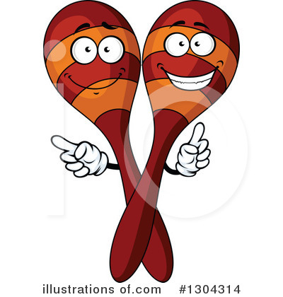 Royalty-Free (RF) Maracas Clipart Illustration by Vector Tradition SM - Stock Sample #1304314