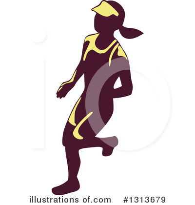 Marathon Runner Clipart #1313679 by patrimonio