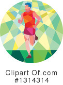 Marathon Runner Clipart #1314314 by patrimonio