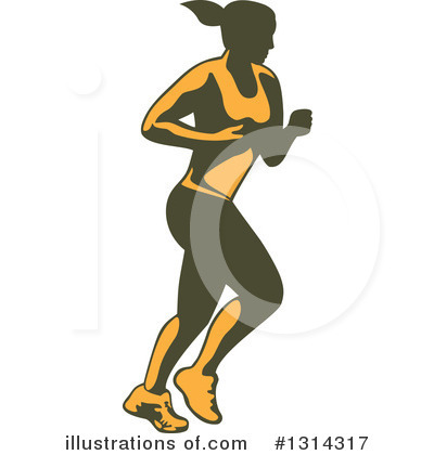 Royalty-Free (RF) Marathon Runner Clipart Illustration by patrimonio - Stock Sample #1314317