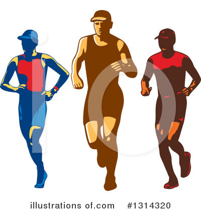 Royalty-Free (RF) Marathon Runner Clipart Illustration by patrimonio - Stock Sample #1314320