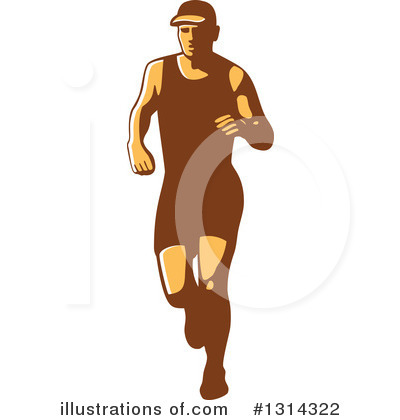 Royalty-Free (RF) Marathon Runner Clipart Illustration by patrimonio - Stock Sample #1314322