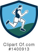 Marathon Runner Clipart #1400913 by patrimonio