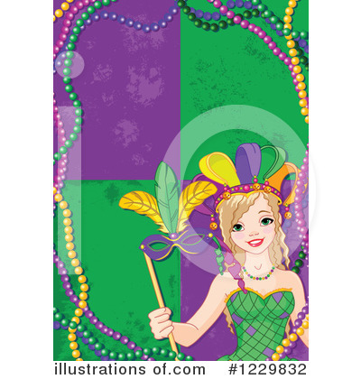 Royalty-Free (RF) Mardi Gras Clipart Illustration by Pushkin - Stock Sample #1229832