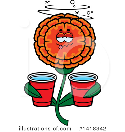 Royalty-Free (RF) Marigold Clipart Illustration by Cory Thoman - Stock Sample #1418342