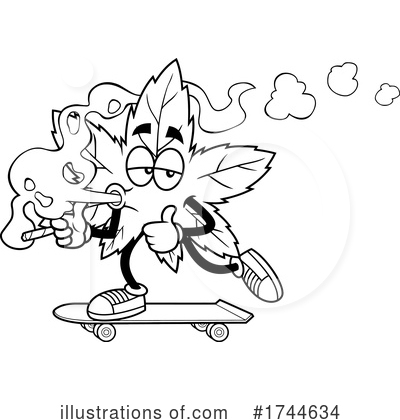 Skateboard Clipart #1744634 by Hit Toon