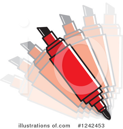 Royalty-Free (RF) Marker Clipart Illustration by Lal Perera - Stock Sample #1242453