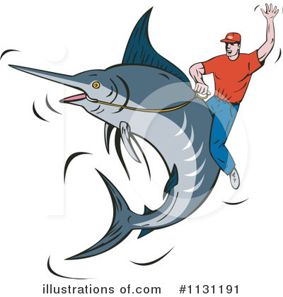 Royalty-Free (RF) Marlin Clipart Illustration by patrimonio - Stock Sample #1131191