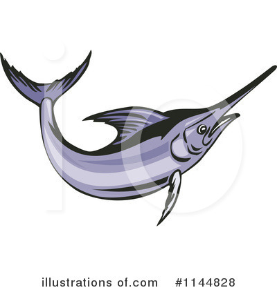 Royalty-Free (RF) Marlin Clipart Illustration by patrimonio - Stock Sample #1144828