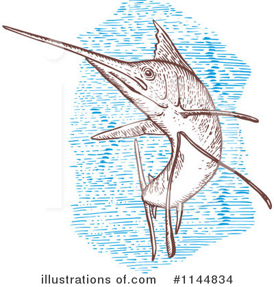 Royalty-Free (RF) Marlin Clipart Illustration by patrimonio - Stock Sample #1144834