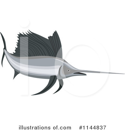 Royalty-Free (RF) Marlin Clipart Illustration by patrimonio - Stock Sample #1144837