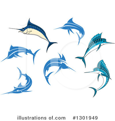 Royalty-Free (RF) Marlin Clipart Illustration by Vector Tradition SM - Stock Sample #1301949