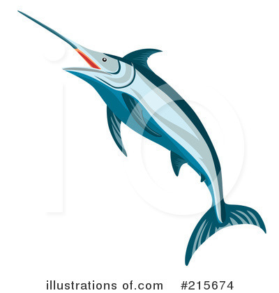Royalty-Free (RF) Marlin Clipart Illustration by patrimonio - Stock Sample #215674
