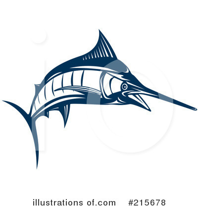 Royalty-Free (RF) Marlin Clipart Illustration by patrimonio - Stock Sample #215678