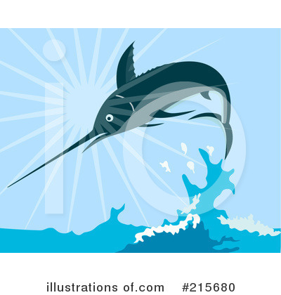 Royalty-Free (RF) Marlin Clipart Illustration by patrimonio - Stock Sample #215680
