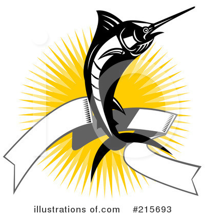 Royalty-Free (RF) Marlin Clipart Illustration by patrimonio - Stock Sample #215693